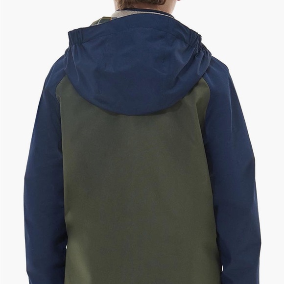 NWT Barbour Domus Colorblock Water Repellent Hooded Jacket - Size 8/9 - Picture 5 of 5